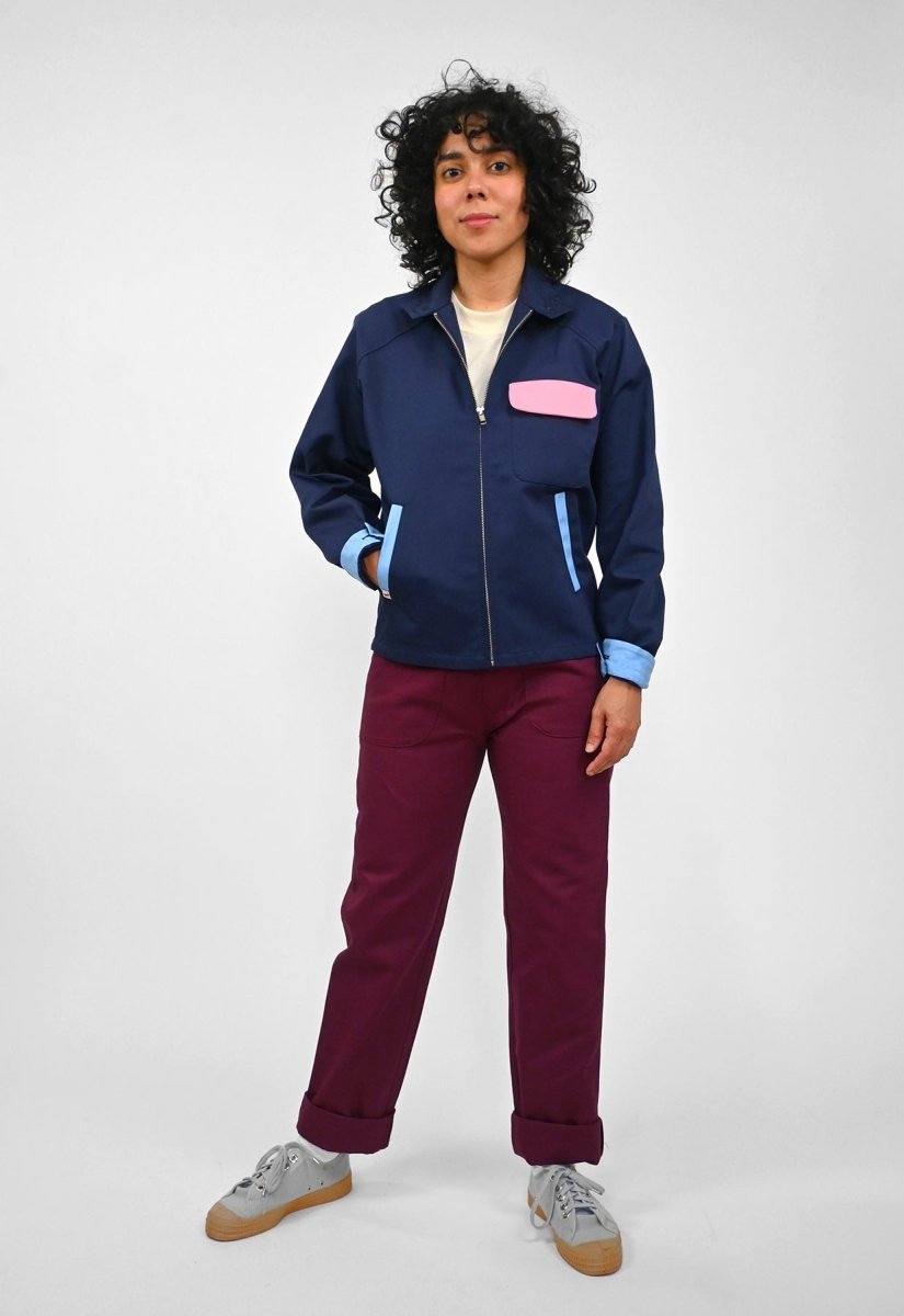 HO HOS HOLE IN THE WALL color block "in the navy" design Natali Koromoto