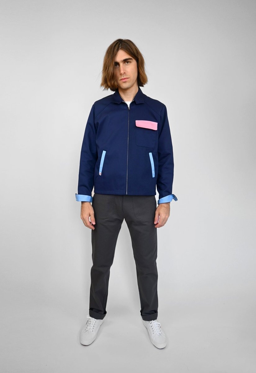 "In the Navy" Color Block Jacket