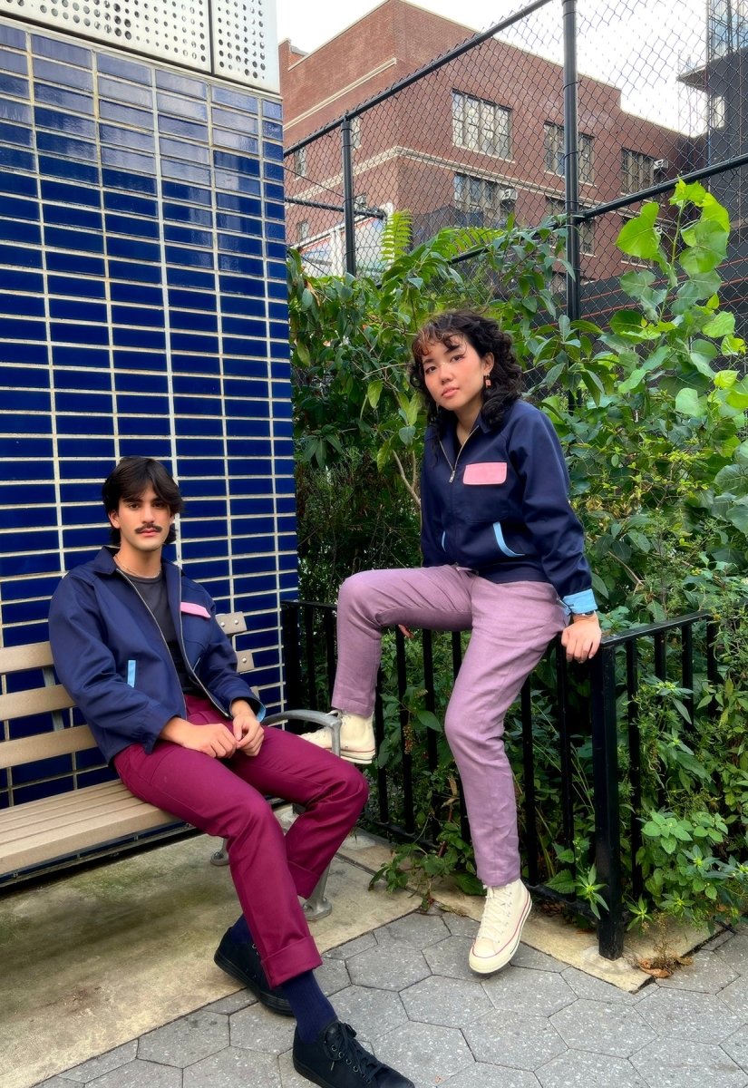 HO HOS HOLE IN THE WALL color block "In the Navy" design Natali Koromoto