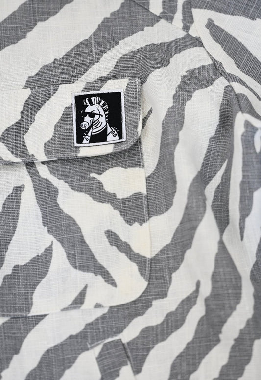 zebra print jacket HO HOS HOLE IN THE WALL